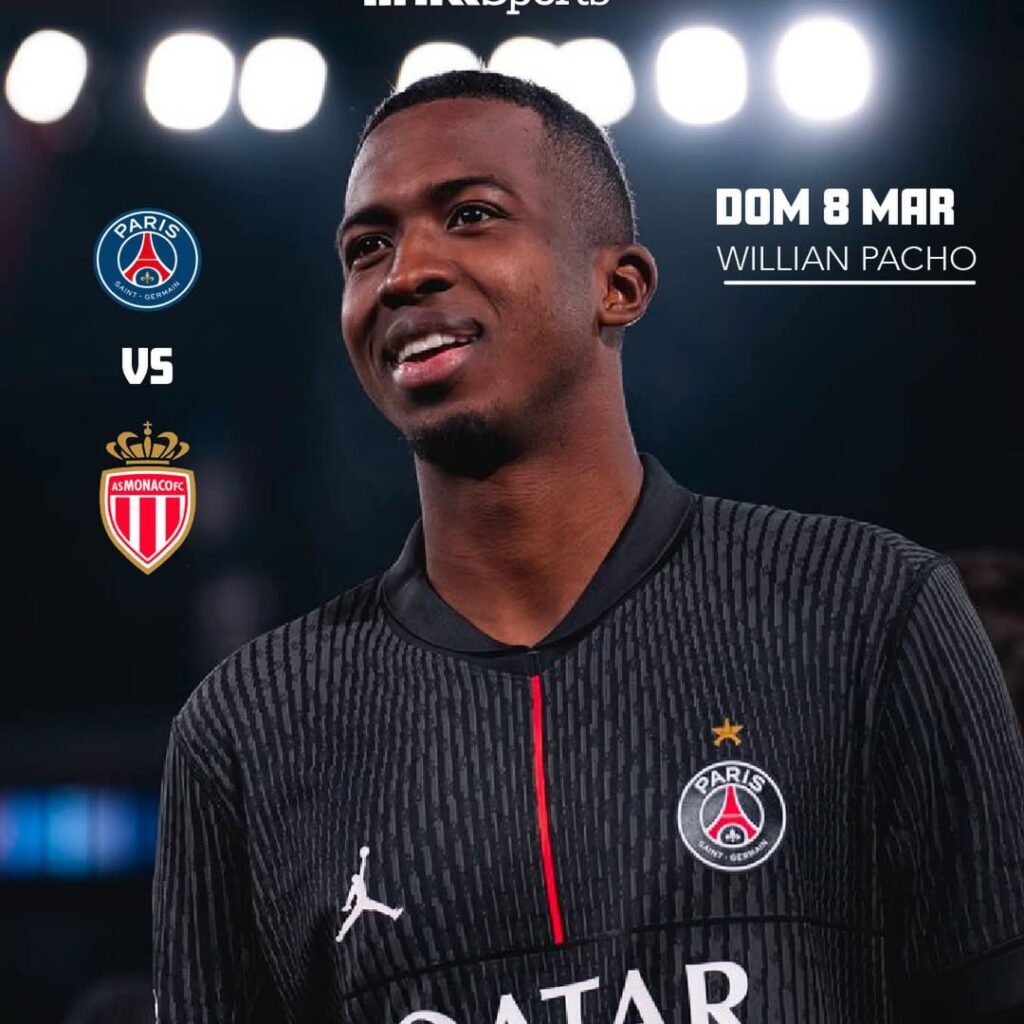 Match Day: Willian Pacho con el PSG ante el Mónaco